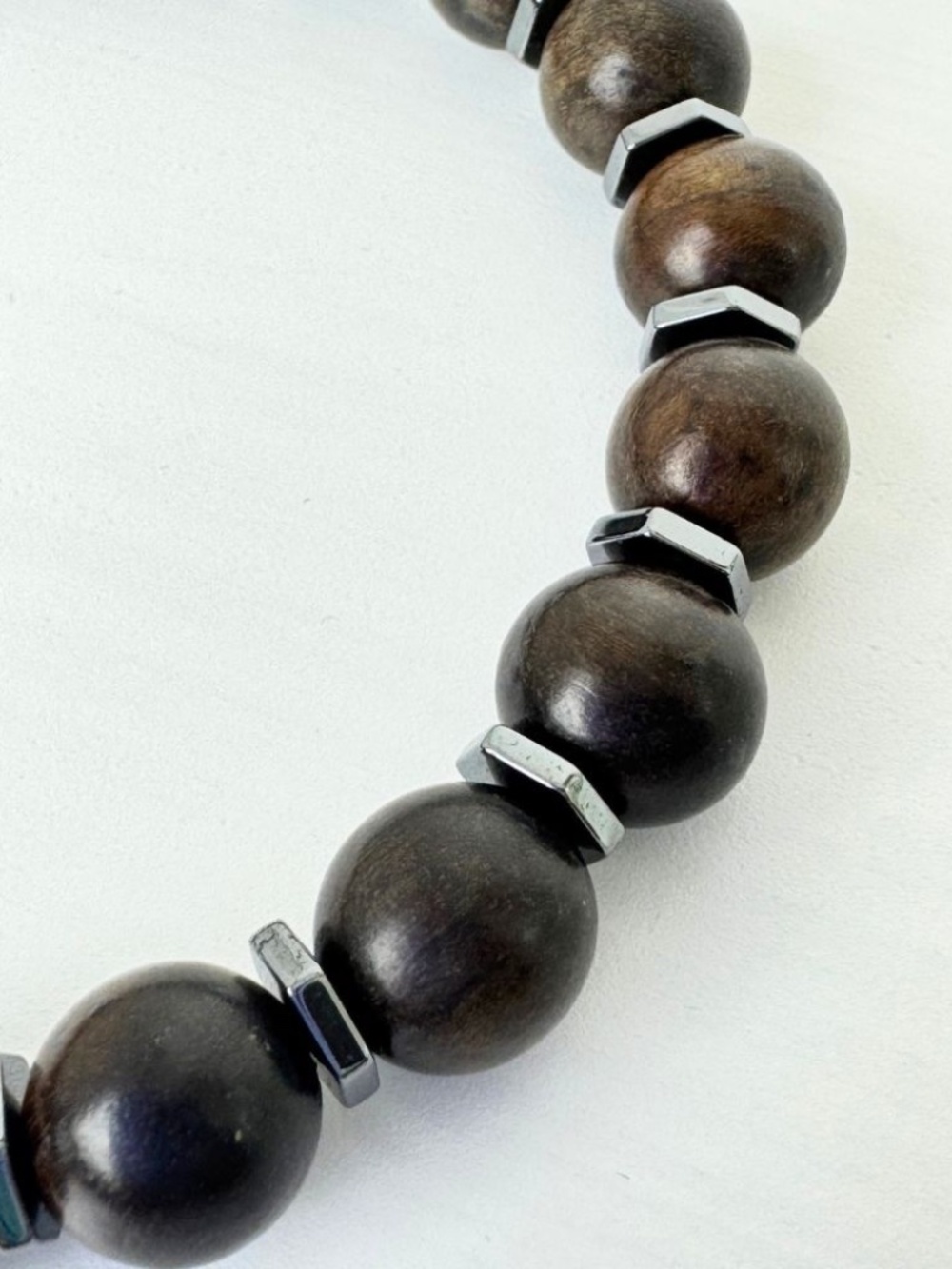 J. Element Co. Studio™ Sandalwood Bracelet with Titanium Hematite Spacers